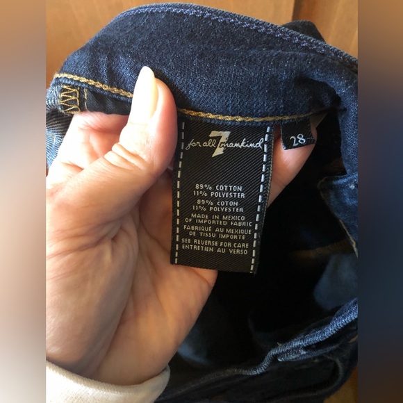 7 for All Mankind Mens Jeans-Paxtyn Style- Worn twice-Dark wash-Size 28 - Picture 4 of 4